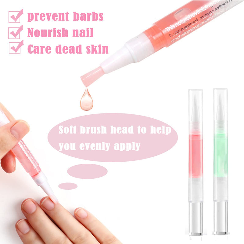 [Australia] - Nail & Cuticle Oil Pen for Nail Care, 2PCS Nail Nutrition Pen, Nail Oil Pen Nail Revitalize Oil Pen Jojoba Seed Oil Hand & Nail Treatment Pedicure 