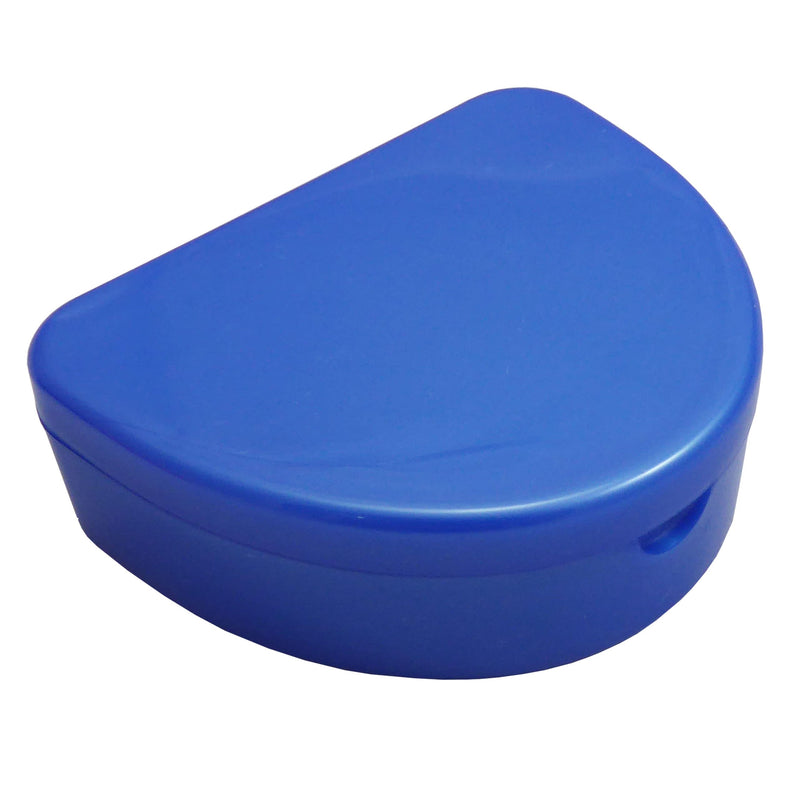 [Australia] - Slim Orthodontic Dental Case - Colour & Glitter Choices for Retainers, Bleaching Trays, Dentures & More (Blue) Blue 
