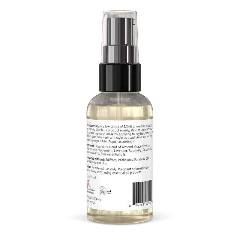 [Australia] - Clearly TAME Anti Frizz Smoothing Hair Oil | Natural Lightweight Serum for Smooth Frizz Free Hair with Castor and Rosemary | Sulfate Free | Control Frizz and Add Shine for Curly, Frizzy, Dry Hair. 