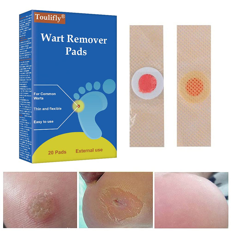 [Australia] - Wart Remover, Wart Remover Pads, Wart Treatment, Wart Remover for Hands, Feet, Feet Callus Remove, Verruca and Wart, Relief Pain Removal Warts Plaster, Soften Skin Cutting Sticker Toe Protector, 20 PC 20 Count (Pack of 1) 