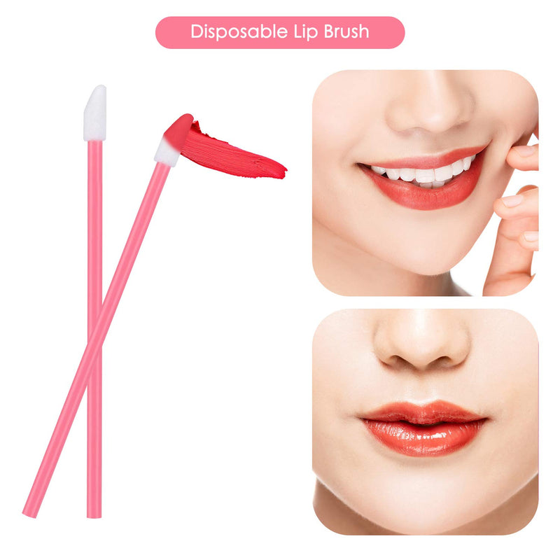 [Australia] - 650PCS Disposable Lip Brushes Lip Gloss Applicators Make Up Brush Lipstick Lip Gloss Wands Makeup Applicators Brushes Applicator Tool Makeup Beauty Tool Kits Disposable Lip Brushes Tool Kits Pink 