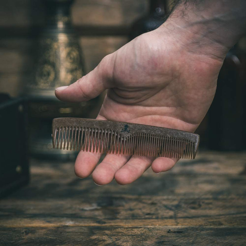 [Australia] - The Bluebeards Revenge, Liquid Wood Beard and Moustache Comb for Men, Plastic Free Fine and Medium Tooth Pocket Styling Comb Single 