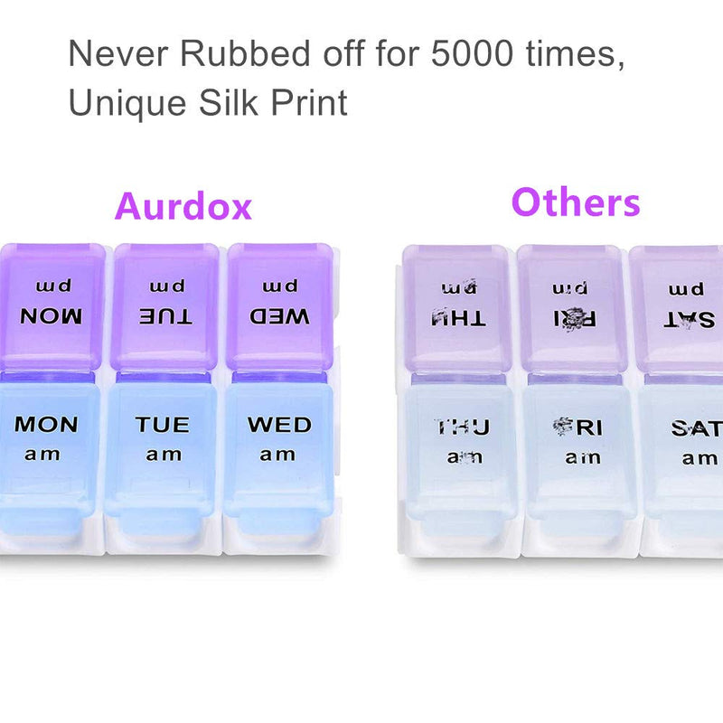 [Australia] - Twice a Day Detachable Weekly Pill Organizer with AM/PM Compartments Large, BPA Free Travel 7 Day Pill Box Case with Moisture-Proof Design 