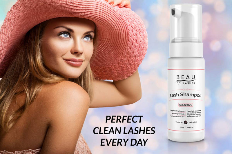 [Australia] - Eyelash Extension Foam Cleanser Shampoo & Brush (150ml) - Sensitive Paraben & Sulfate Free Eyelid/Lash Foaming Wash Cleaner To Remove Makeup Residue & Mascara - Perfect For Salon Use And Home Care 5.07 Fl Oz (Pack of 1) 