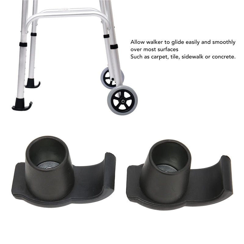 [Australia] - Socobeta 1 Pair Walker Ski Glides, Walking Frame Caddy Rubber Safety Moving Prevent Slip Coaster Skis, 33mm / 1.3inch Outer Diameter 