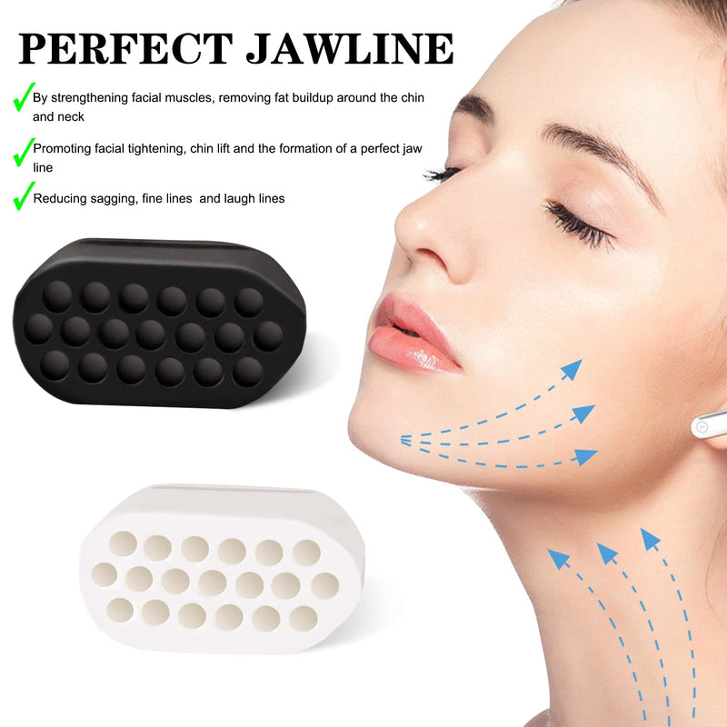 [Australia] - AWAVM 4 PCS Silicone Chewing Trainer, Jaw Exerciser, Face Exercise Ball, Jaw Strengthener, Chin Muscle Trainer, Strengthen and Regulate Facial Muscles 