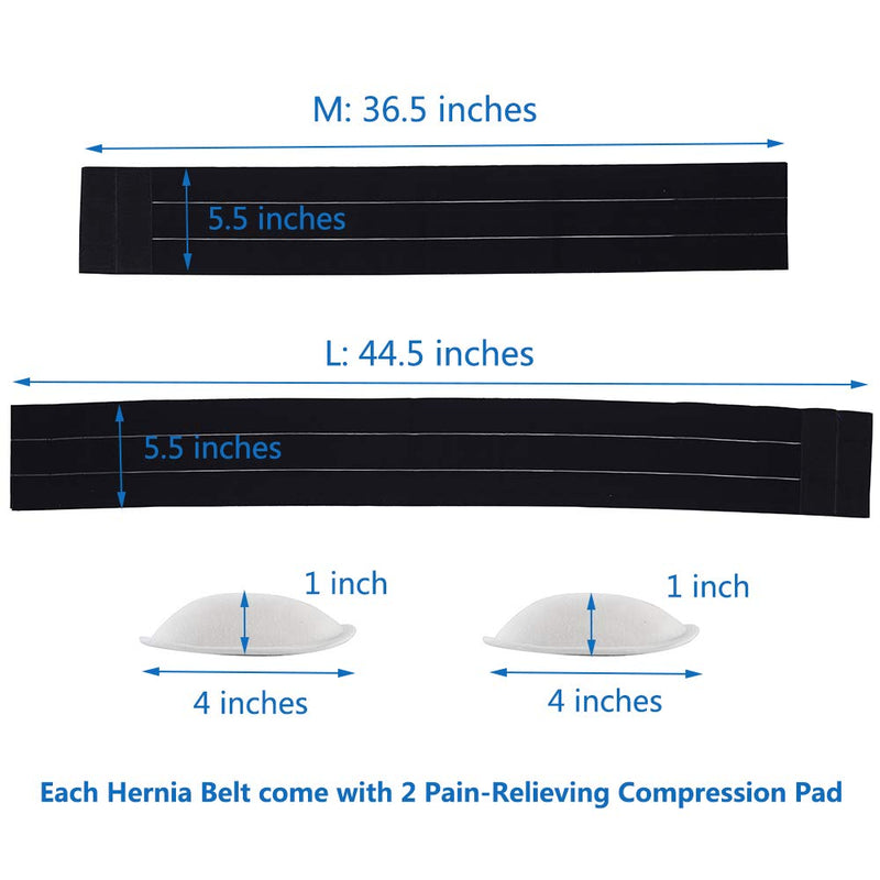 [Australia] - Umbilical Hernia Belt Abdominal Binder Hernia Belts for Men Abdominal Binder Post Surgery Hernia Belt for Women Belly Abdominal Binder Lower Waist Support Belt Hernia Support for Men Stomach Binder L (43-62 Inch) 