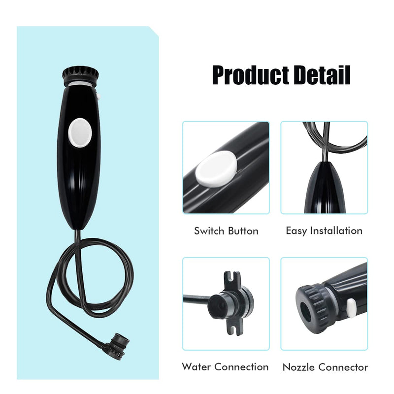 [Australia] - WuYan Replacement/ Handle Hose Compatible with Waterpik Wp-100 Wp-450 Wp-660 Wp-900, Black 