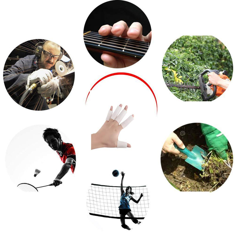 [Australia] - Gel Finger Cover, Silicone Finger Cots, Finger Protector for Women and Men, Great for Trigger Finger, Finger Cracking, Finger Arthritis, Finger Callus(10 pcs, White) 
