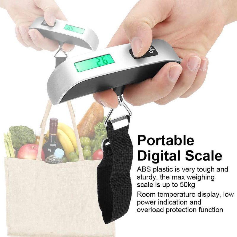 [Australia] - Portable Digital Scale,Mini Size LCD Digital Electronic Hanging Scales Portable Hook Weighing Balance Max. Load 50Kg 