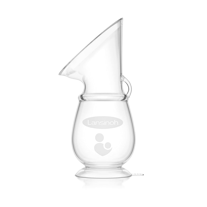 [Australia] - Lansinoh Breastmilk Collector Breastpump for Excess Breast Milk from Breastfeeding Mums BPA BPS Free 100% Silicone with Lid & Neck Strap, Transparent 