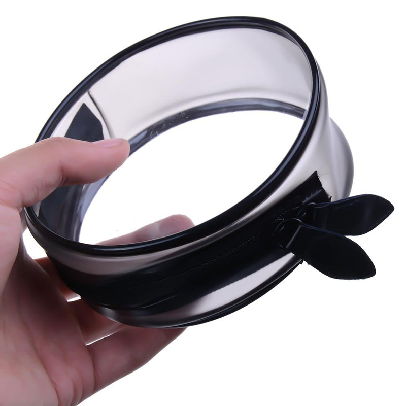 [Australia] - 2 Pcs Makeup Bag Clear PVC Cosmetic Bag Round Travel Bag Toiletry Carry Wash Pouch Organizer Set (2 Size) 