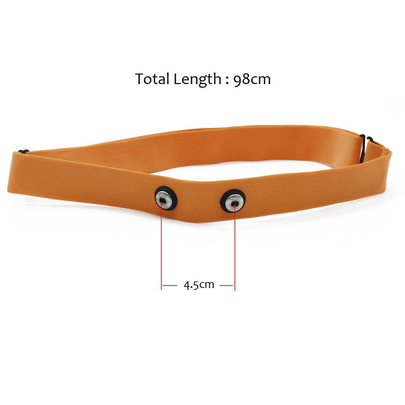 [Australia] - Taope Elastic Sport Heart Rate Monitor Adjustable Chest Mount Belt Strap Bands Fitness Equipment Garmin Wahoo Polar orange 