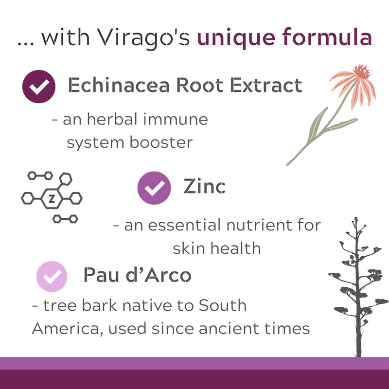 [Australia] - Lysine Cold Sore Treatment - with Olive Leaf Extract with Cat’s Claw, PAU Darco and Echinacea - Complex Immune Booster - High in Antioxidants - Virago - 90 Tablets - Made in USA - CaliVita 
