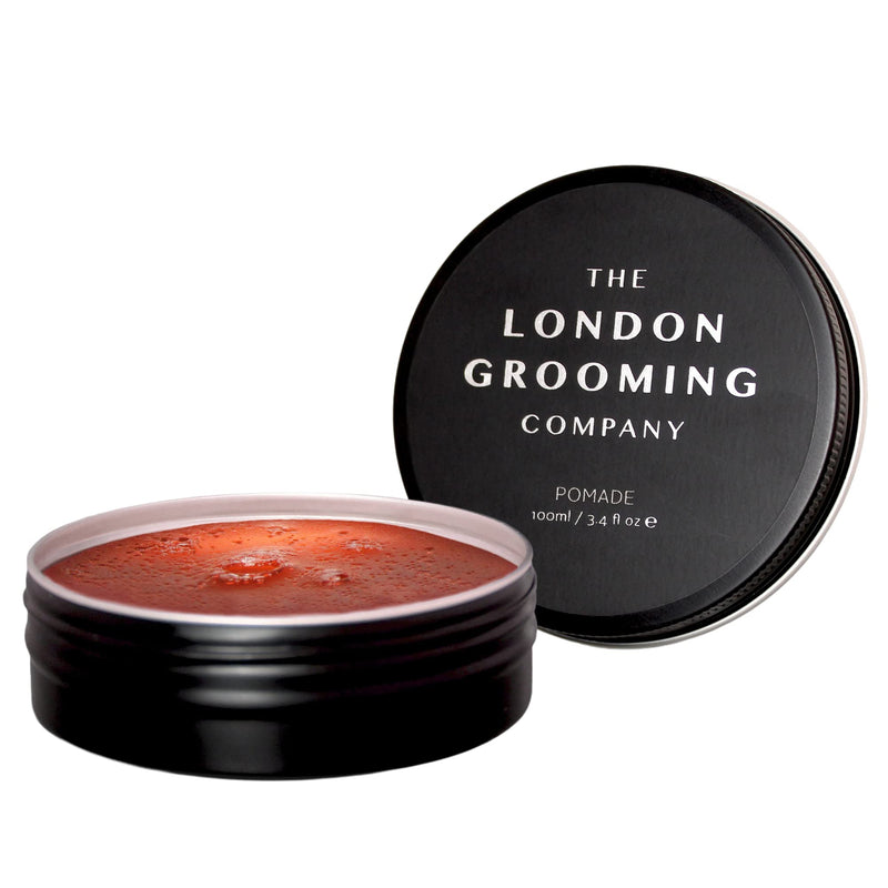 [Australia] - The London Grooming Company Pomade for Men - Strong Hold and High Shine Finish - 100ml Water Based Men's Hair Product, Easy to Wash Out - Oud Wood Scent 