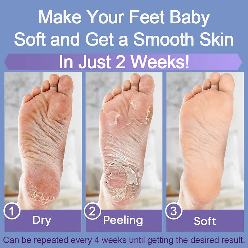 [Australia] - evpct Exfoliating Foot Peel Mask 3 Pack,Exfoliator Peel Off Calluses Dead Skin Callus Remover,Baby Soft Smooth Touch Feet-Men Women (Lavender-3Pack) Set01 