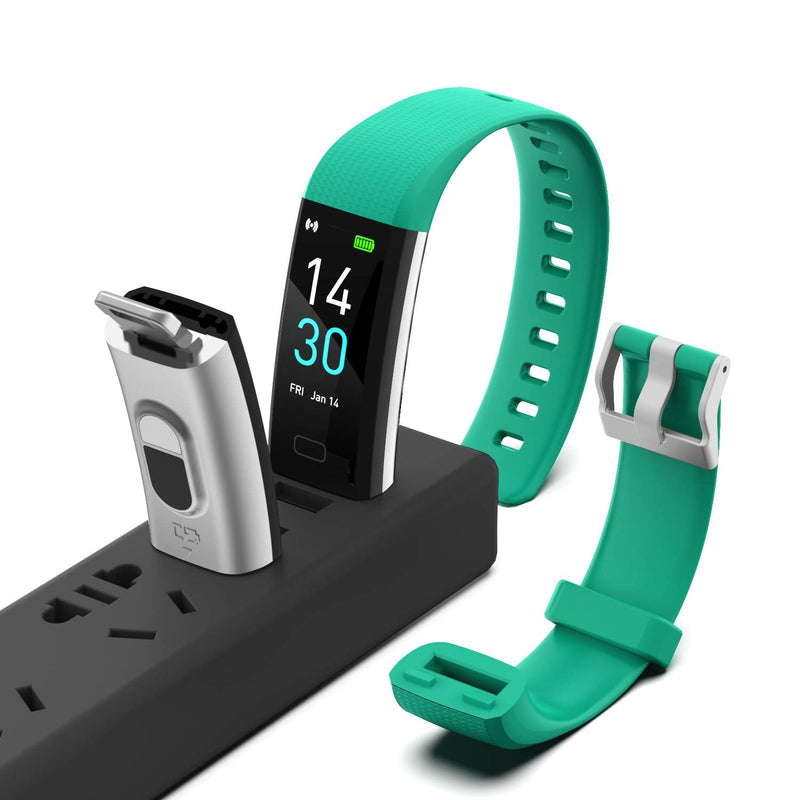 [Australia] - ENGERWALL Fitness Tracker with Step Counter /Calories /Stopwatch, Activity Tracker with Heart Rate Monitor, IP68, Health Tracker with Sleep Tracker, Smartwatch, Pedometer Watch for Women Men Kids Green 