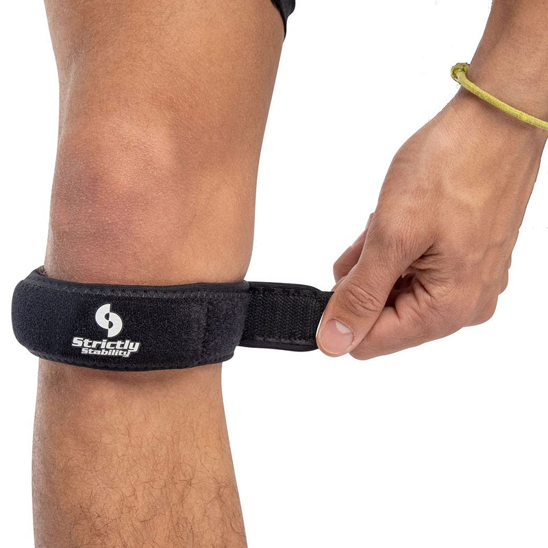 [Australia] - StrictlyStability Patellar Tendon Knee Strap for Pain Relief for Athletic Support, Jumper’s Knee, Runner's Knee and Tendonitis (One Size) One Size 