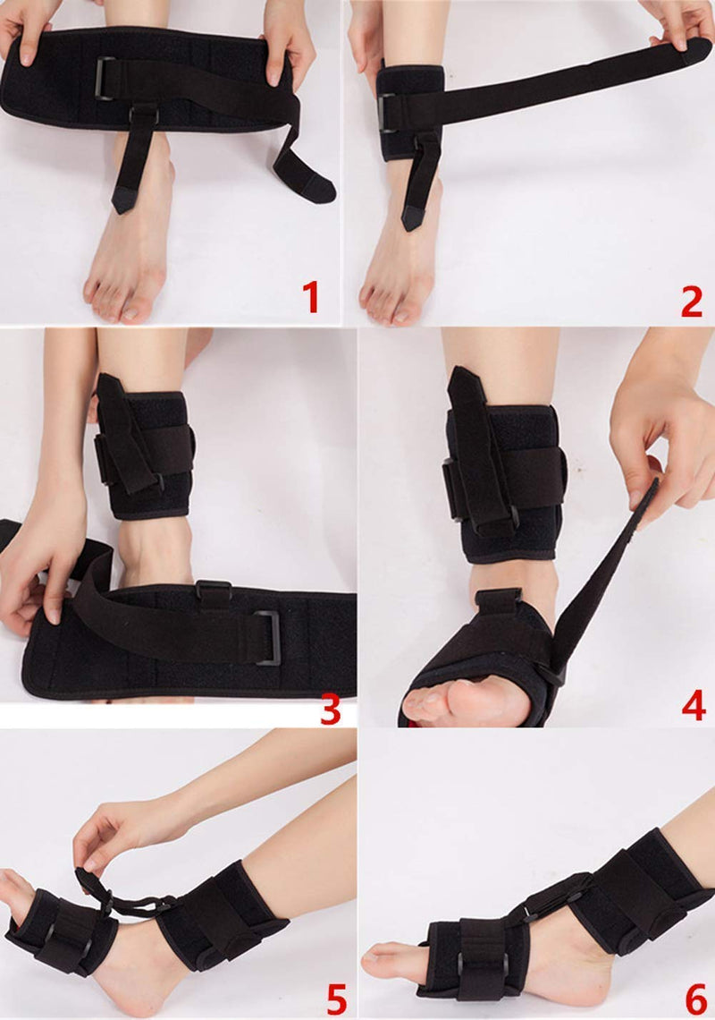 [Australia] - Soft AFO Foot up - Drop Foot Brace (Black) Black 