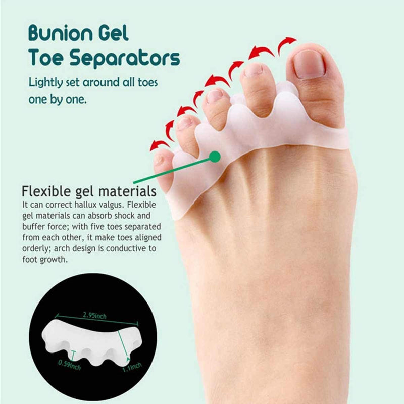 [Australia] - Bunion Corrector and Bunion Pain Relief Kit, Gel Bunion Pads & Sleeve, Toe Separators Spacers Straighteners for Men and Women- Hammer Toe,Hallux Valgus, Big Toe Joint in Toe 9 Pack 