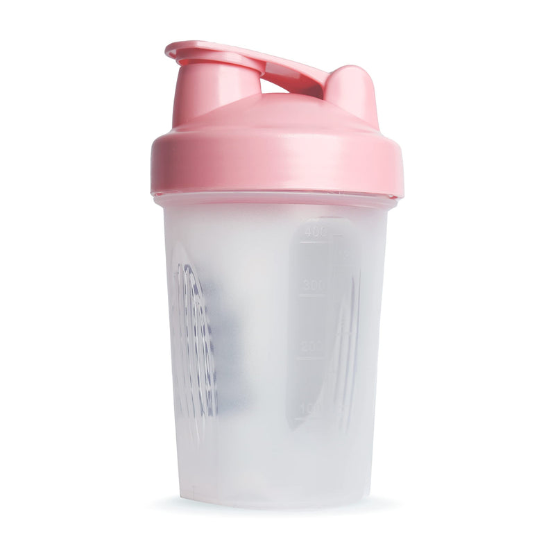 [Australia] - Free Soul Protein Shaker Bottle 400ml with Mixball | Pink | BPA Free | Mini Water Bottle for Protein Shakes | Small & Easy to Grip & Temperature Safe 