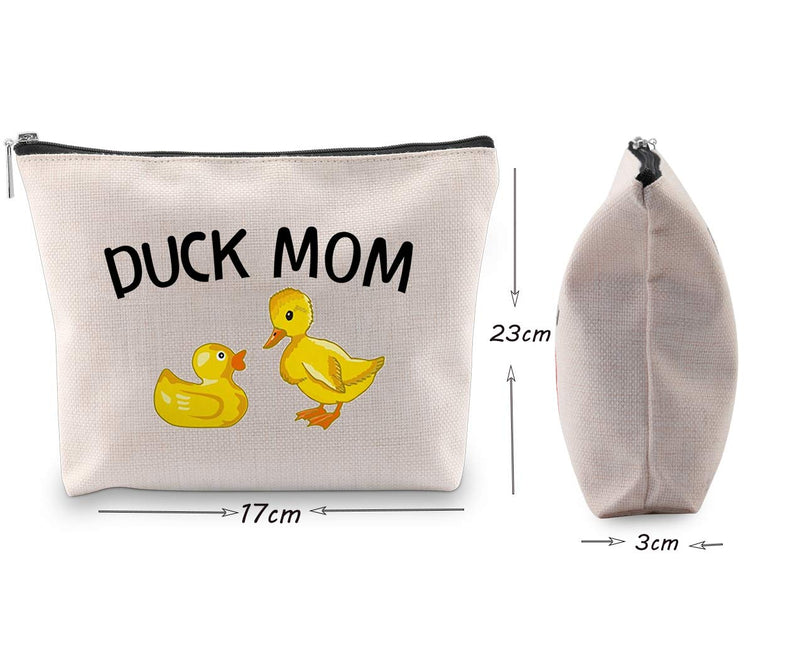 [Australia] - Funny Ducks Mom Makeup bag Yellow Duck Makeup Cosmetic Bag Carry Case Travel Makeup Pouch Duck Lover Gift (duck mom makeup bag) duck mom makeup bag 