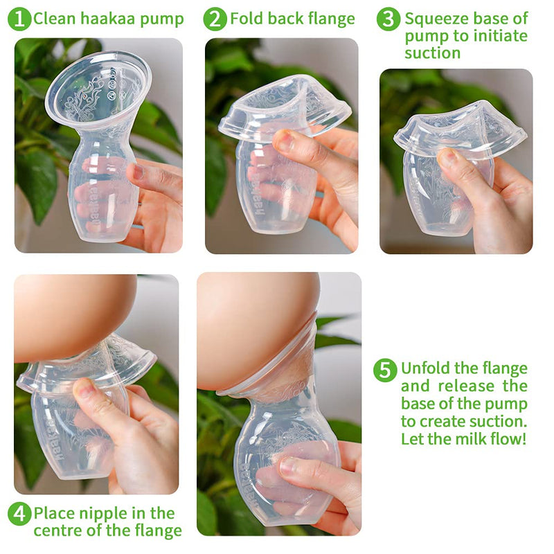 [Australia] - Haakaa Manual Breast Pumps Silicone Breastpump Breastfeeding Pump Milk Pump 100% Food Grade Silicone (4oz/100ml Without Lid) 1 Count (Pack of 1) 