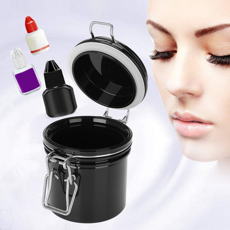 [Australia] - Eyelash Glue Container Sealed Storage Jar Eyelash Extension Empty Bottle, 3.1 x 3.3inch 