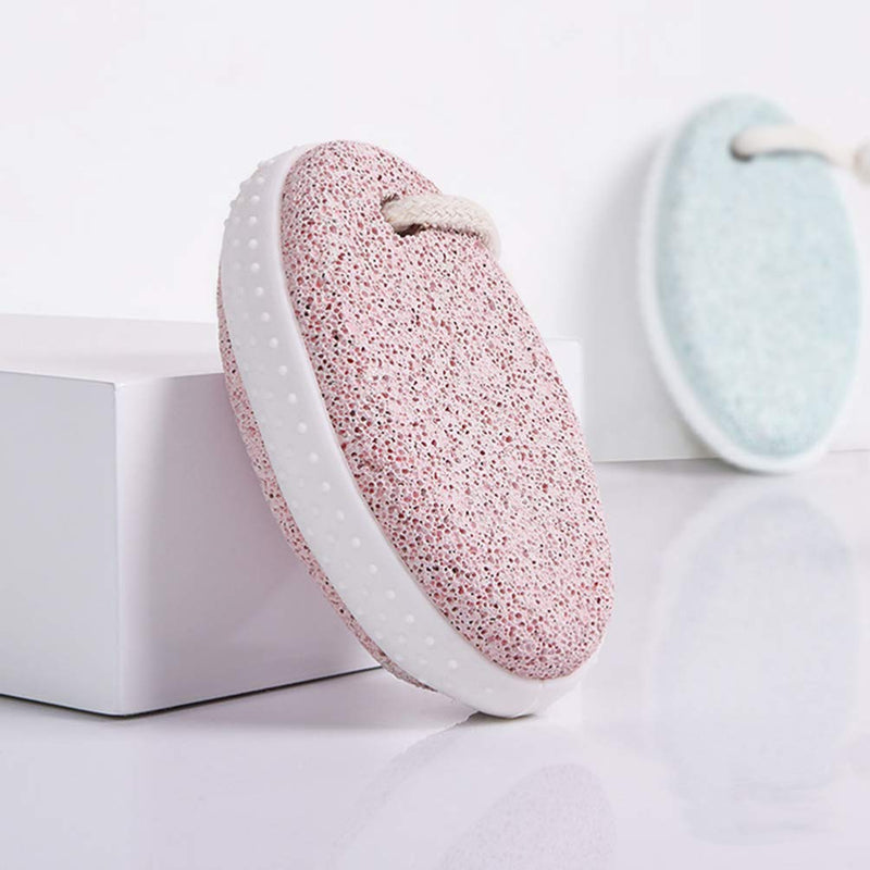 [Australia] - HEALLILY Pumice Stone for Feet Oval Foot Scrubber Exfoliating Dry Dead Skin Remover for Hands Heels Body Foot Care Tool Pink 