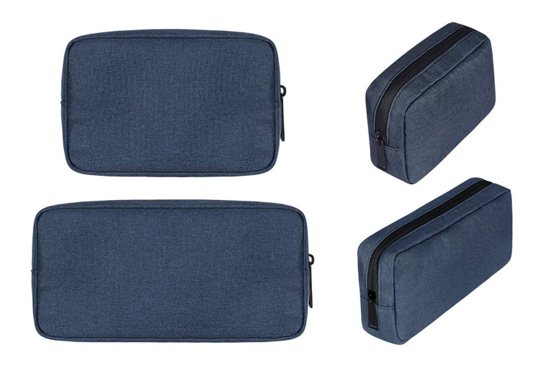 [Australia] - Universal Electronics/Accessories Soft Carrying Case Bag, Durable & Light-Weight,Suitable for Out-Going, Business, Travel and Cosmetics Kit（Navy Blue） 