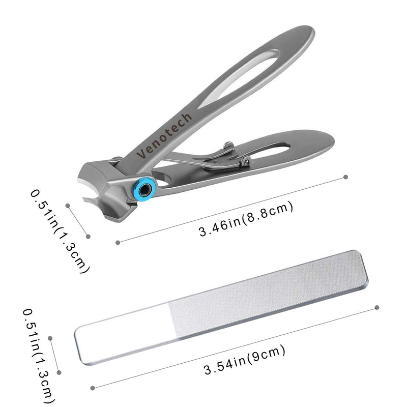 [Australia] - Toenail Clippers for Thick Nails,Professional Large Fingernail Toe Nail Clippers for Adult Seniors Men Women Silver(Large) 