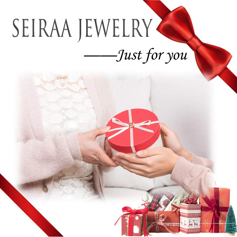 [Australia] - SEIRAA Mother Daughters Necklace Set Mom Daughter Heart Jewelry Gift for Mom Mom &2daughters necklace 