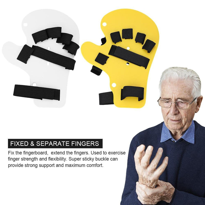 [Australia] - ZJchao Finger Orthotics, Extended Type Fingerboard Stroke Hand Splint Training Support White 