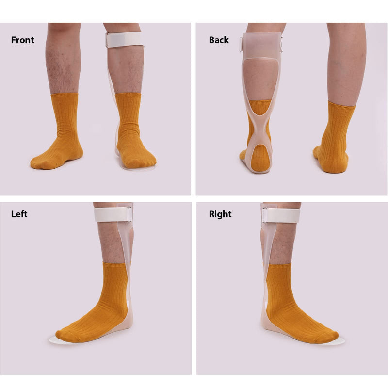 [Australia] - AFO Foot Drop Brace Ankle Foot Orthosis Medical Afo Walking with Shoes for Stroke Hemiplegia Men & Women Left / Right Foot (Large-Right) Large-Right 