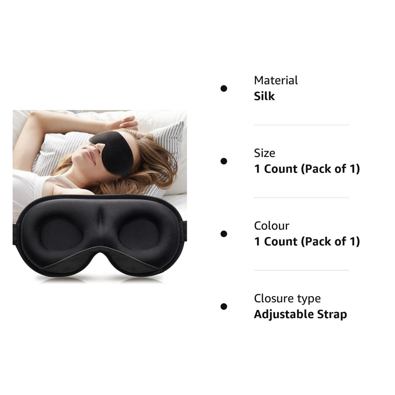 [Australia] - Umisleep Sleep Mask, Women Men 2022 3D Weighted Eye Mask Blocking Lights Sleeping Mask, Relieve Stress, Headache Eye Cover Adjustable Strap,120g Blindfold for Travel/Nap/All Night Sleeping 