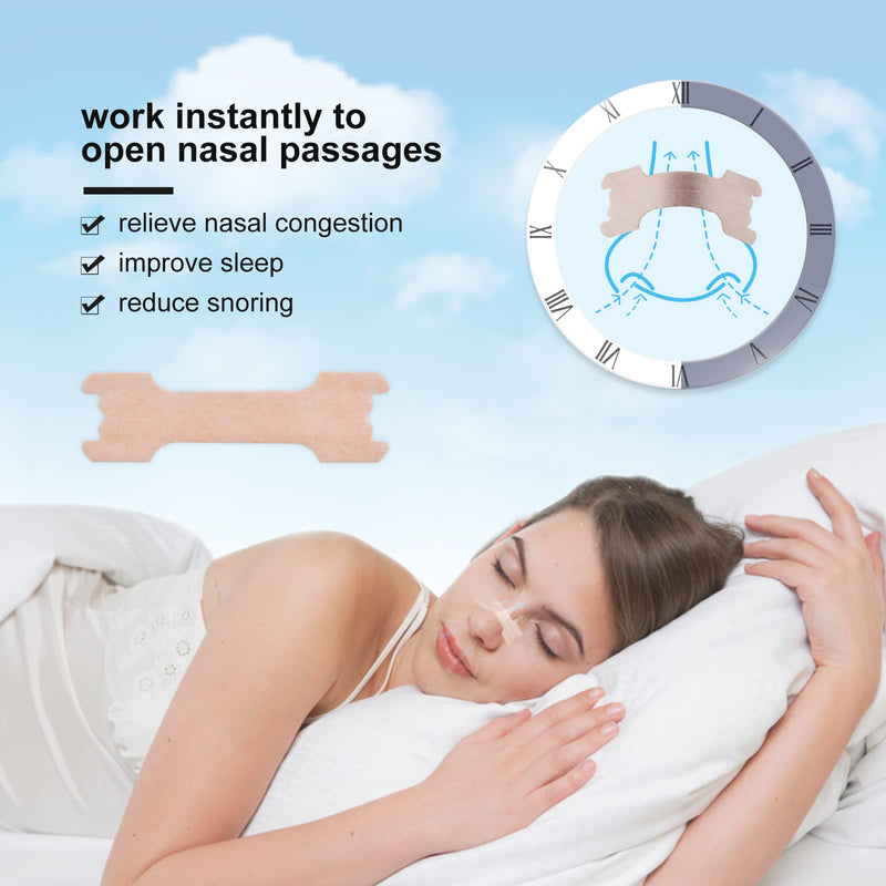 [Australia] - 100 Count Nasal Strips Breath Easy Anti Snoring Improve Sleeping (66mm*19mm) 100 