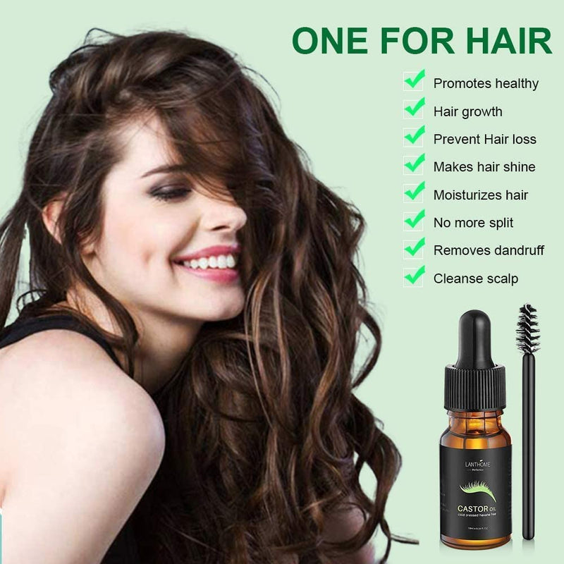 [Australia] - Castor Oil Hair Growth,Organic Castor Oil for Eyebrows Eyebrows Lash Nail,Hair Growth Serum Eyelash Growth Serum,Pure Cold Pressed Lash Growth Serum Skin Care Ricin Oil 