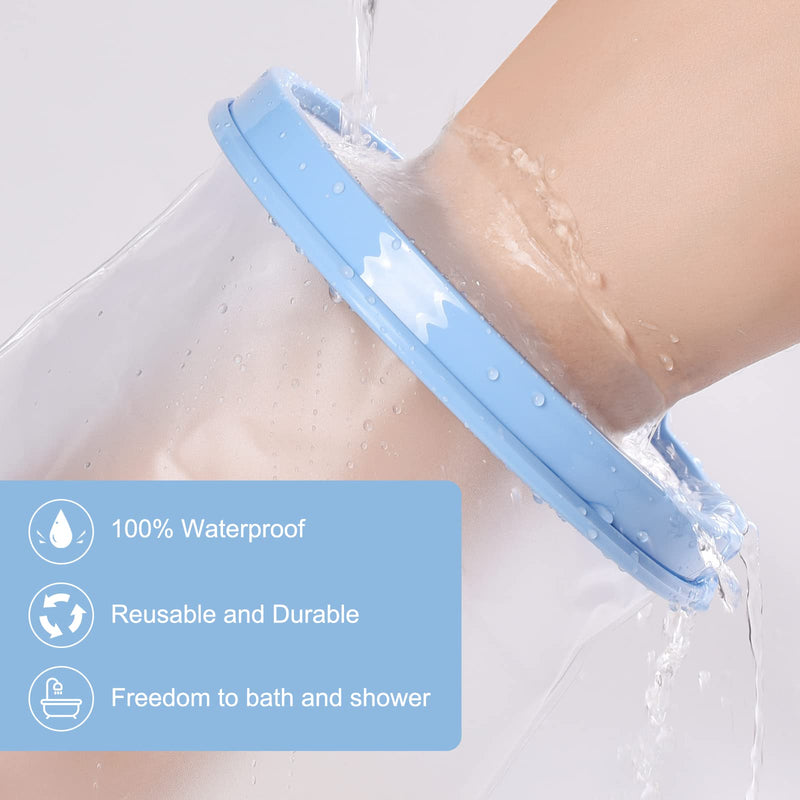[Australia] - Fasola Leg Protector Showering, Non-Slip Cast Cover for Half Leg, Broken Knees, Toe, Ankle, Foot, Reusable Cast Bag Keep Foot Dry M 