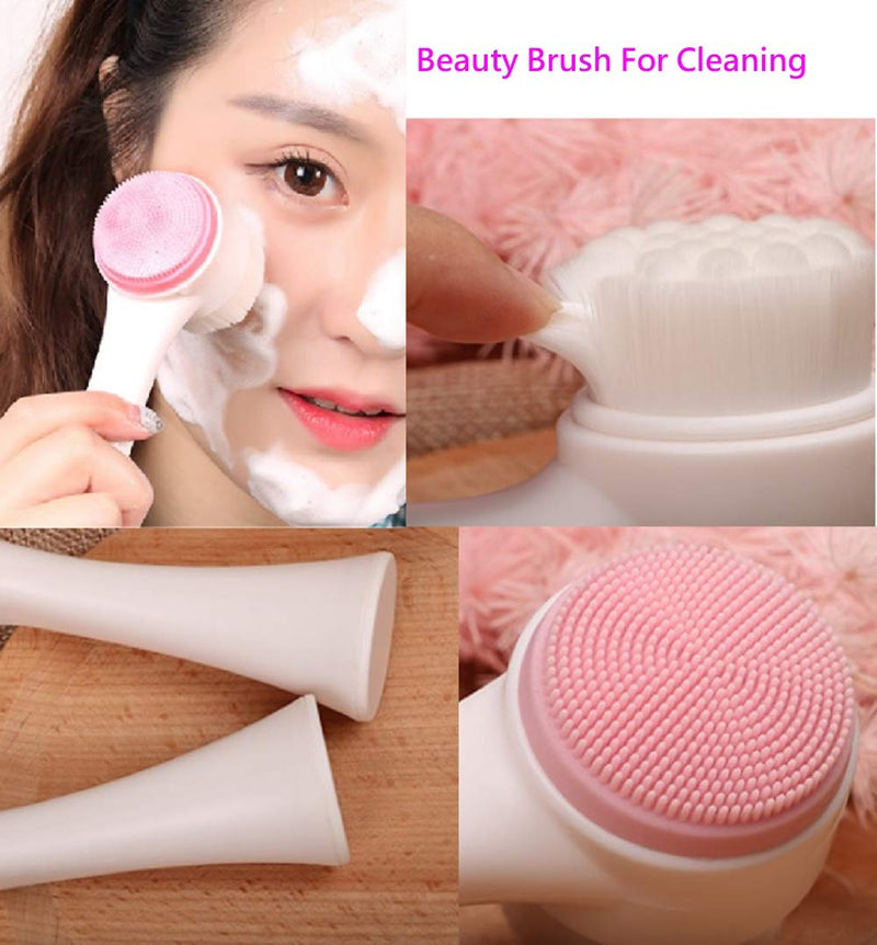 [Australia] - DMtse Facial Cleansing Brush Silicone, Manual Facial Cleansing Brushes,Silicone Face Body Beauty Brush for Cleaning Pores Control Oil Remove Blackheads,Exfoliating,Facial Massage 