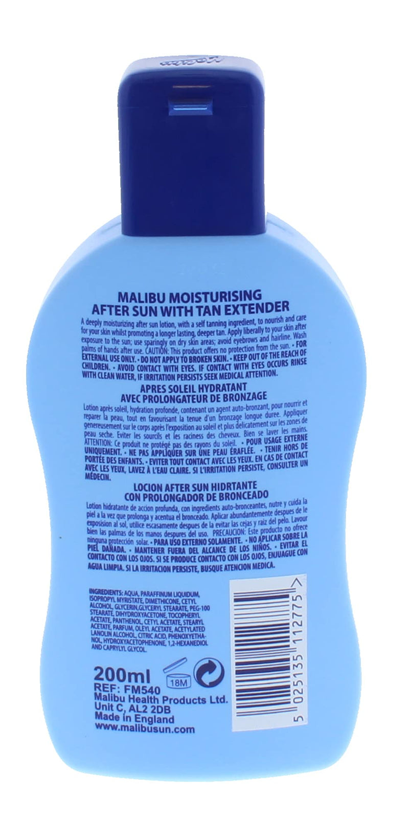 [Australia] - Malibu Sun After Sun Care, Moisturising Lotion with Tan Extender, Original, 200ml 