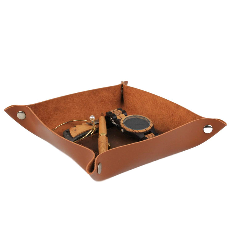 [Australia] - Gifts for Mom,Personalized Leather Catchall Valet Tray, Engraved Handcrafted key tray,Personalized Office Gift,Christmas Mother's Day Gifts To mom-with bird 