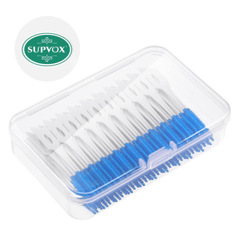 [Australia] - SUPVOX Interdental Brushes Dental Floss Sticks Portable Oral Tooth Clean 160pcs (Blue) Blue 