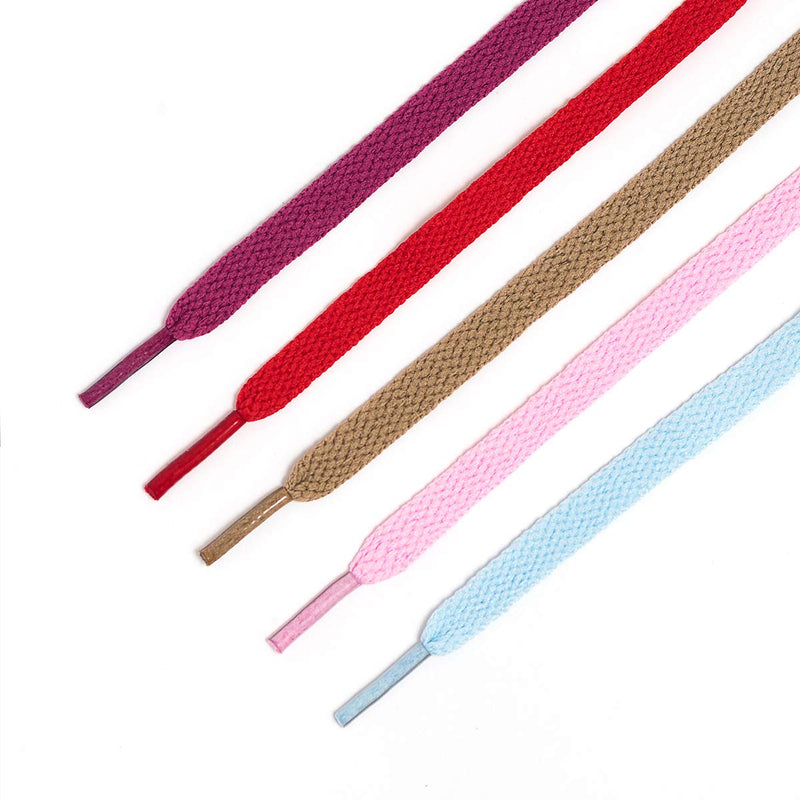 [Australia] - Stepace [2 Pairs] Flat Shoe Laces for Sneakers 30"-72" Length 26 Color Shoelaces 30" inches (76 cm) Cherry Pink 