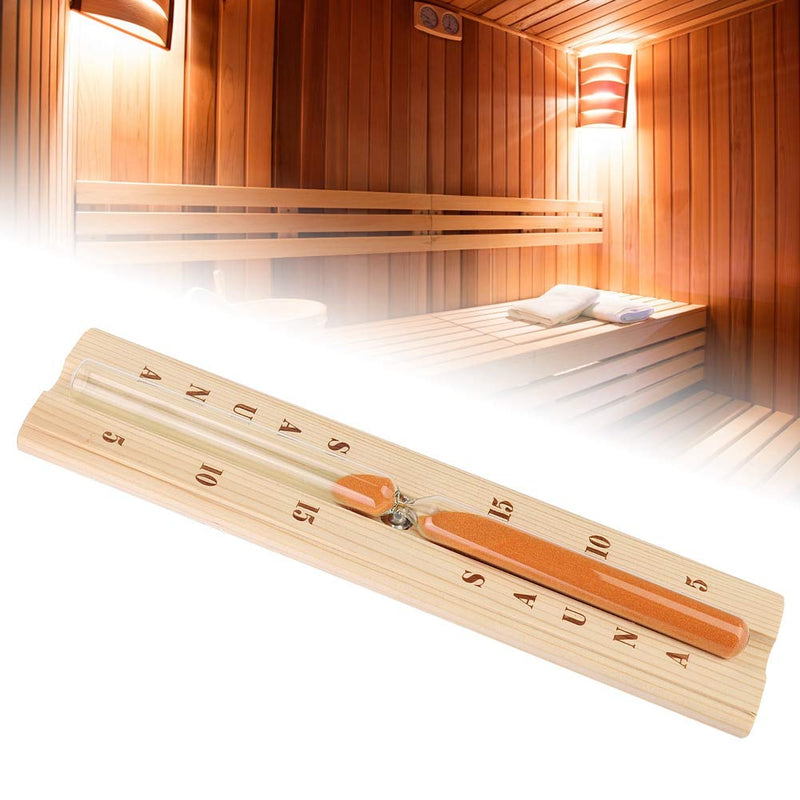 [Australia] - Duokon 5/10/15 minutes Pine Sauna Hourglass Clock, Accurate Wooden Sand Timer with Robust Heat-Resistant Glass for Spa Bath Sauna 