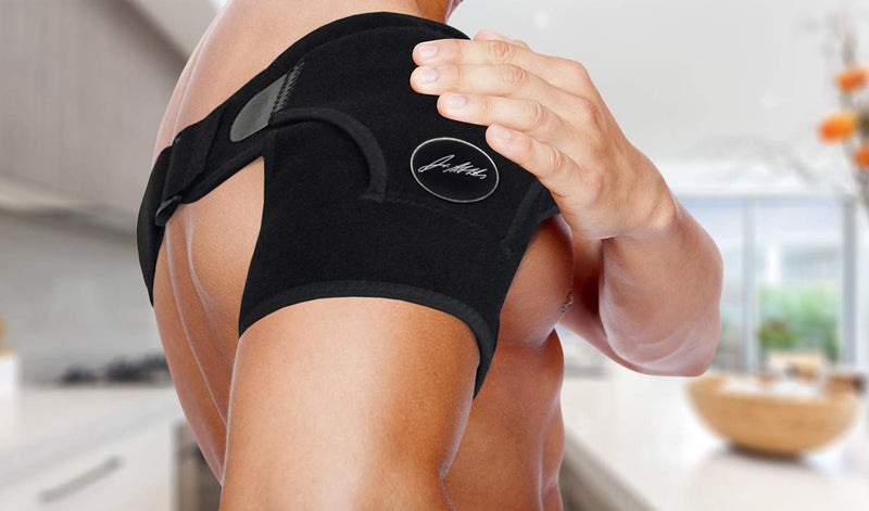 [Australia] - Doctor Developed Shoulder Support/Shoulder Strap / Shoulder Brace & Handbook (Black) Black 