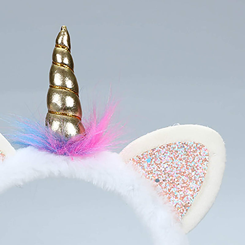 [Australia] - Cute Unicorn Horn Earmuffs & Sleep Mask Fur Warm Earmuffs Ear Warmer Gifts for Girls Plush Ears Soft Ear Muff Cover White White With Sleep Mask 