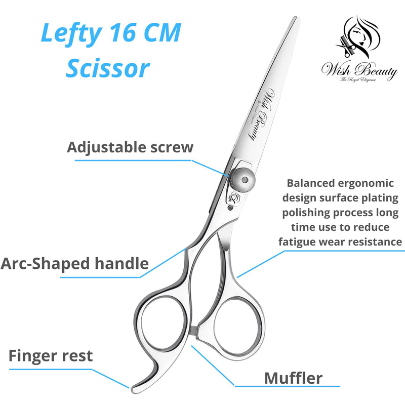 [Australia] - Left Handed Hairdressing Scissors Hair Scissor, Glamified Professional Sharp Left Hand Barber Scissors 6” Lefty Hair Cutting Scissors, Hairdresser Scissors Salon Haircut Scissors Shears for Women Men 