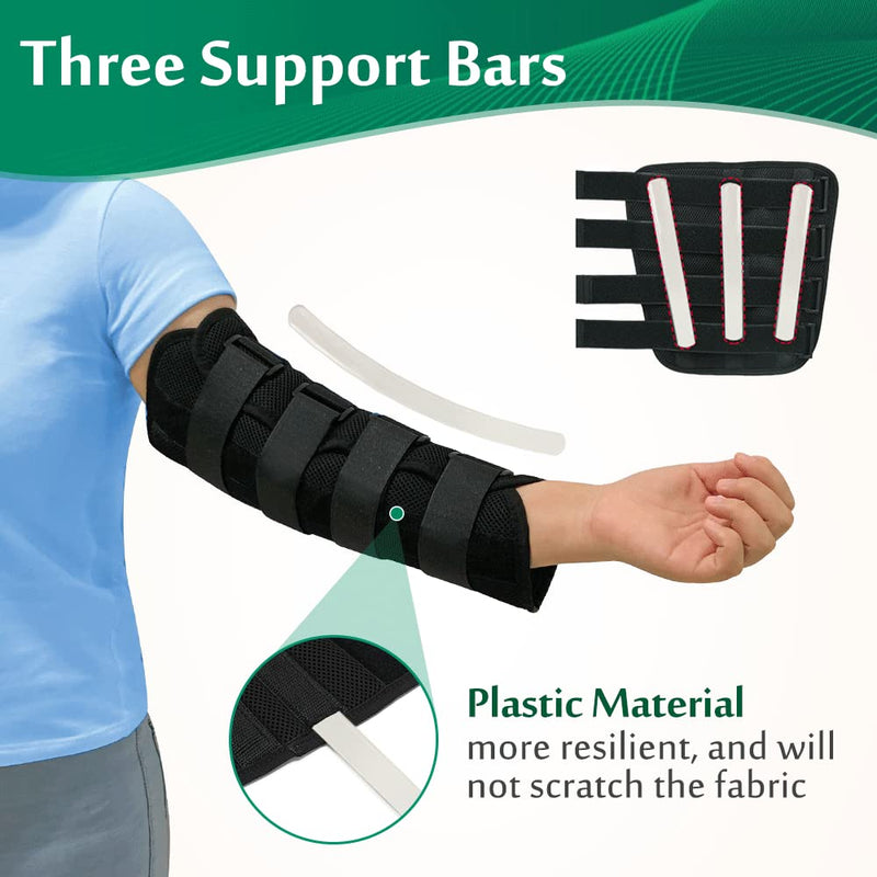 [Australia] - Elbow Splint Brace Ulnar Nerve Entrapment Cubital Tunnel for Sleeping Elbow Immobilizer Arm Brace Night Support for Pain Tennis Arthritis Elbow Restraint Wrap Arm Band (L) L 