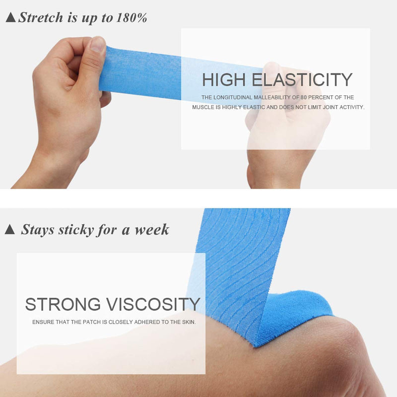 [Australia] - PTmehuu Kinesiology Tape Extra Wide 2 inch 4 inch x 16.4 feet Roll Waterproof Latex Free Athletic for Pain Relief, Muscle Support, Recovery 4 Inch x 16.4 Feet (1 Roll) Beige 