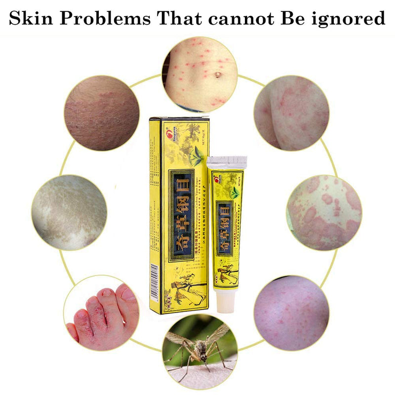 [Australia] - 5PCS Natural Chinese Herbal Cream Eczema,Psoriasis Creams Dermatitis and Eczema Pruritus Psoriasis,Anti-Itch Cream External Use Only,Dermatitis,Inflammation and Rashes 